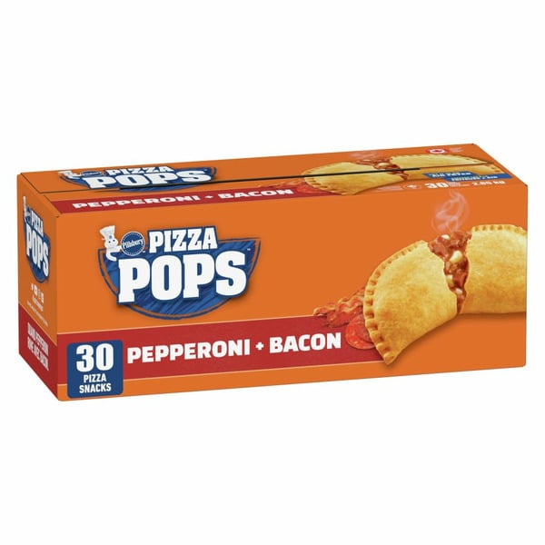 Frozen Pizza Pillsbury Pizza Pops Pepperoni + Bacon Pizza Snacks hero