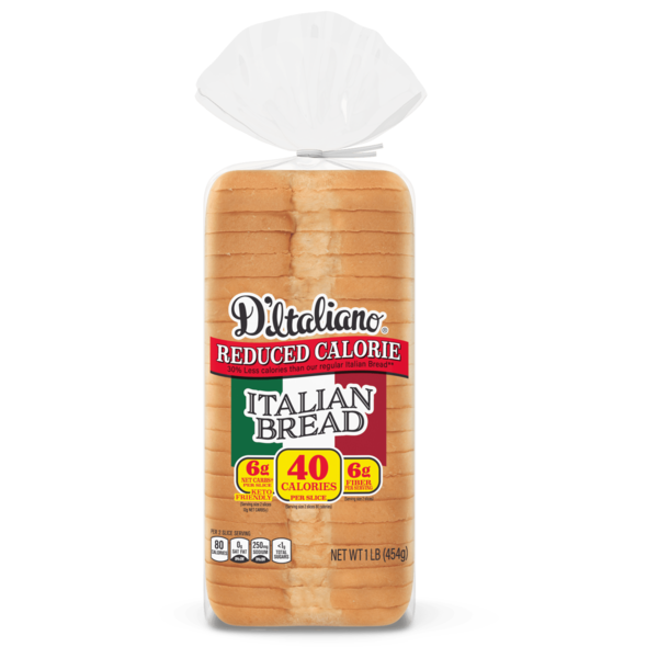 Packaged Bread D'Italiano Reduced Calorie, Italian Bread hero