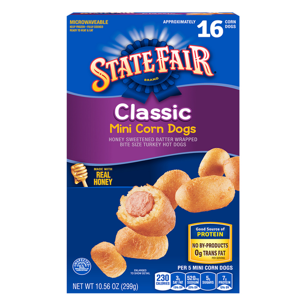 Frozen Appetizers & Sides State Fair Classic Mini Corn Dogs, Frozen hero