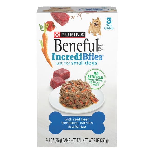 Dog Food & Care Purina Beneful Small Breed Wet Dog Food With Gravy, IncrediBites with Real Beef hero