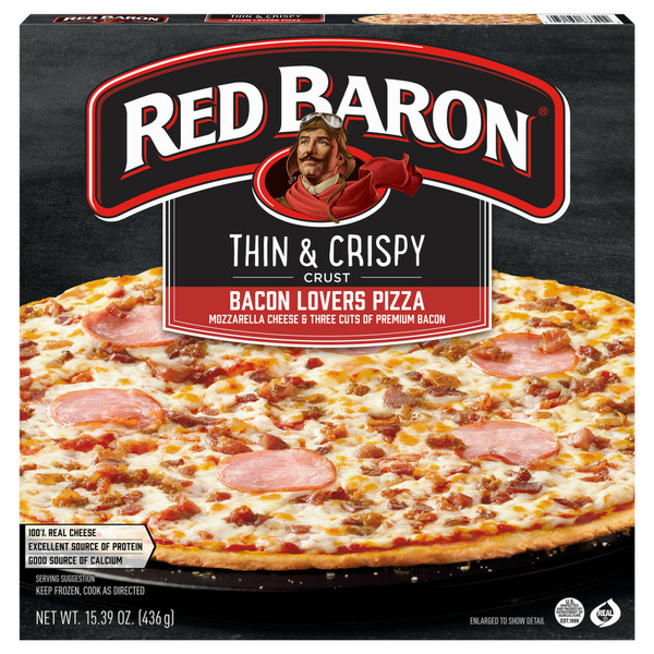 Frozen Pizza Red Baron Bacon Lover's Thin Crust Frozen Pizza hero