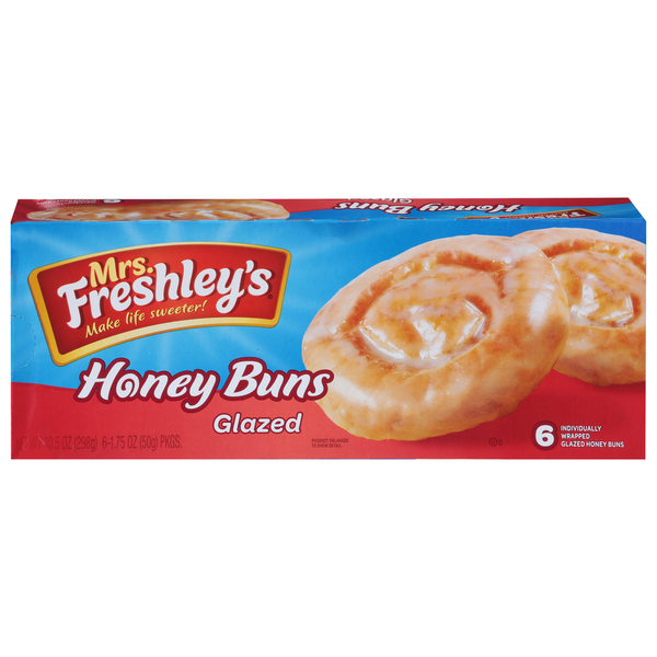 Buns & Rolls Mrs. Freshley's Glazed Honey Buns hero