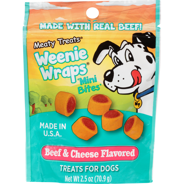 Packaged Meat Meaty Treats Treat for Dogs, Beef & Cheese Flavored, Mini Bites hero