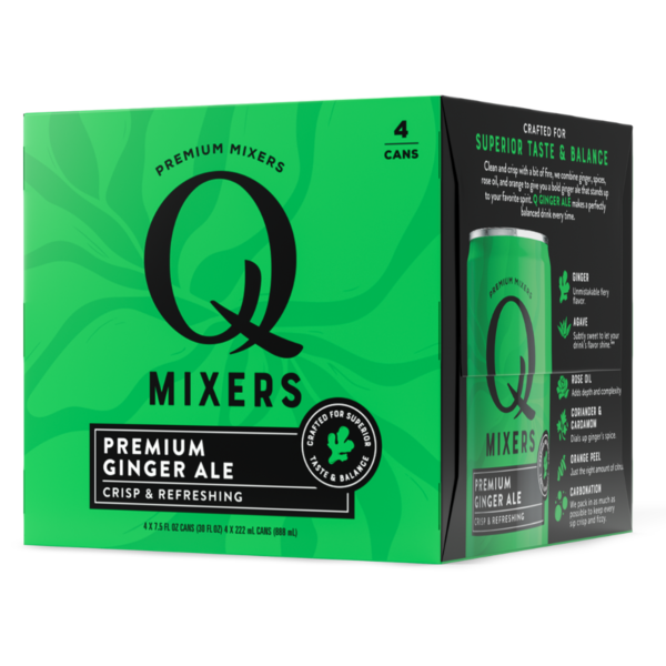 Soft Drinks Q Mixers Ginger Ale, Premium Cocktail Mixer hero