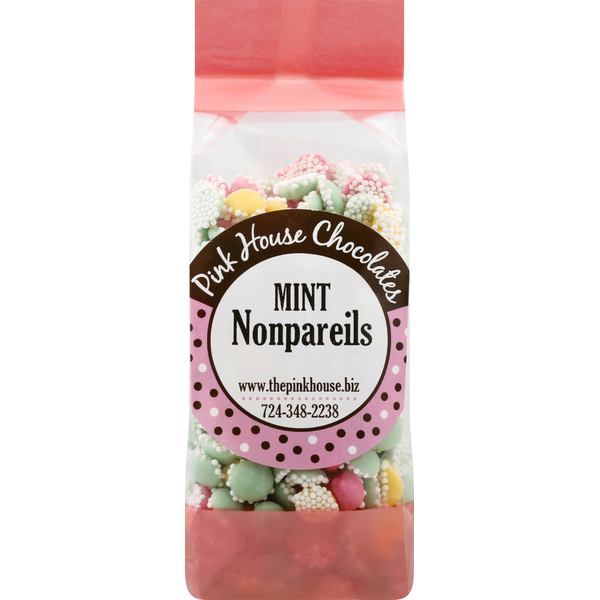 Pink House Chocolates Nonpareils, Mint hero