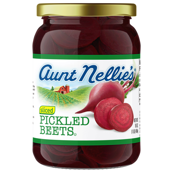 Pickles, Peppers & Olives Aunt Nellie's Pickled Beets, Sliced hero