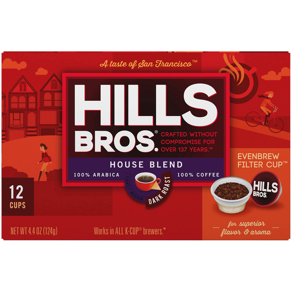 Coffee Hills Bros. House Blend Dark Roast Single Serve Pods hero