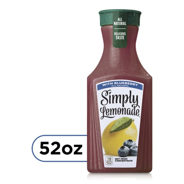 Refrigerated Juice, Coffee, & Tea Simply Lemonade With Blueberry, All Natural Non-Gmo hero