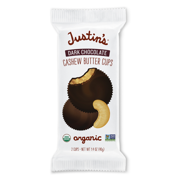 Candy & Chocolate Justin's Organic Dark Chocolate Cashew Butter Cups hero