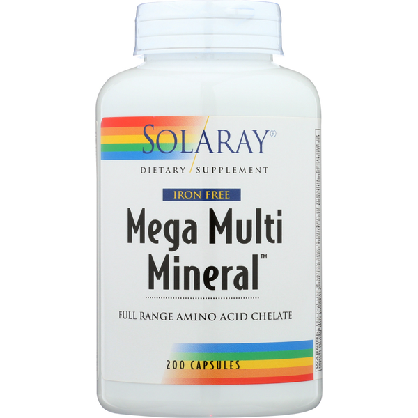 Vitamins & Supplements Solaray Mega Multi Mineral, Iron-Free hero