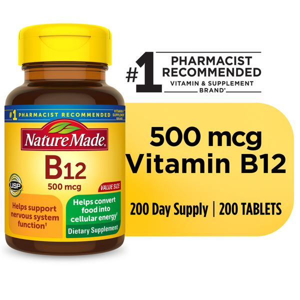 Vitamins & Supplements Nature Made Vitamin B12 500 mcg Tablets hero