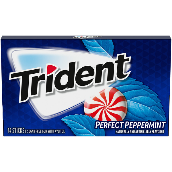 Mint & Gum Trident Peppermint Sugar Free Gum hero