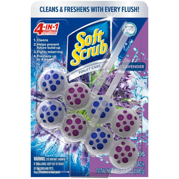 Soft Scrub 4 in 1 Toilet Care Lavender Rim Hangers hero