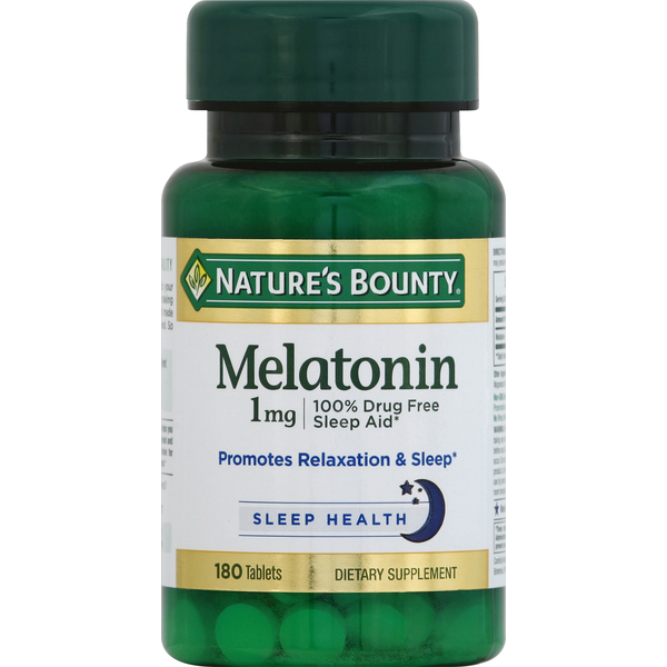 Stress & Sleep Aids Nature's Bounty Dietary Tablets and Sleep Aid Melatonin hero