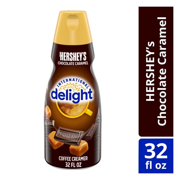 Cream International Delight Hershey's Chocolate Caramel Coffee Creamer hero