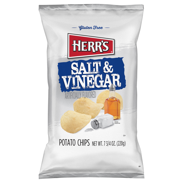 Chips & Pretzels Herr's Potato Chips, Salt & Vinegar hero