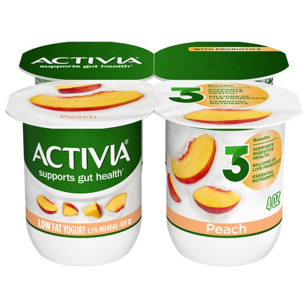 Juice & Yogurt Activia Low Fat Peach Yogurt hero