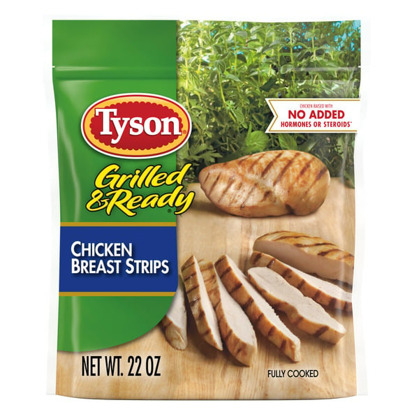 Frozen Meat & Seafood Tyson Cooked Grilled Chicken Breast Strips, Frozen hero