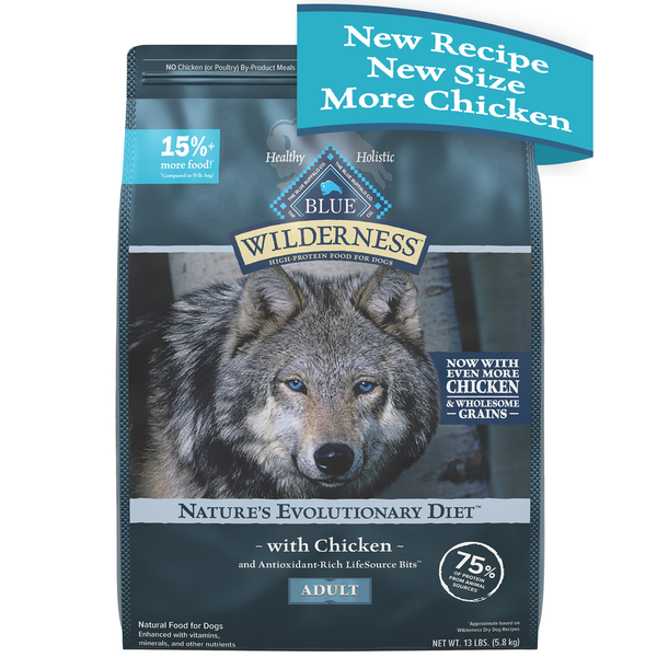 Dry Dog Food Blue Buffalo Wilderness High Protein Dry Dog Food plus Wholesome Grains, Chicken hero