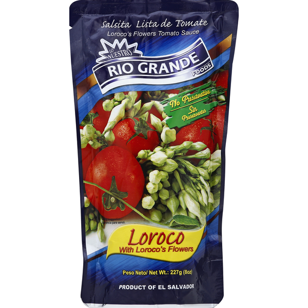 Condiments Rio Grande Tomato Sauce, Loroco's Flowers hero