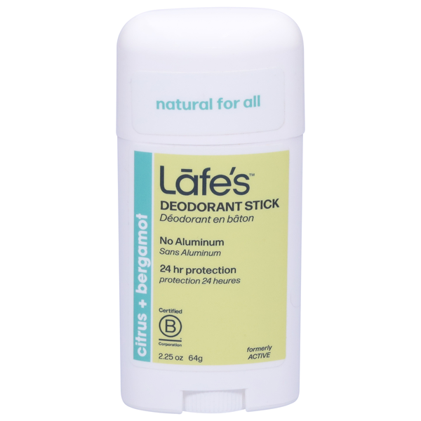 Deodorants Lafe's Deodorant Stick, Citrus + Bergamot hero