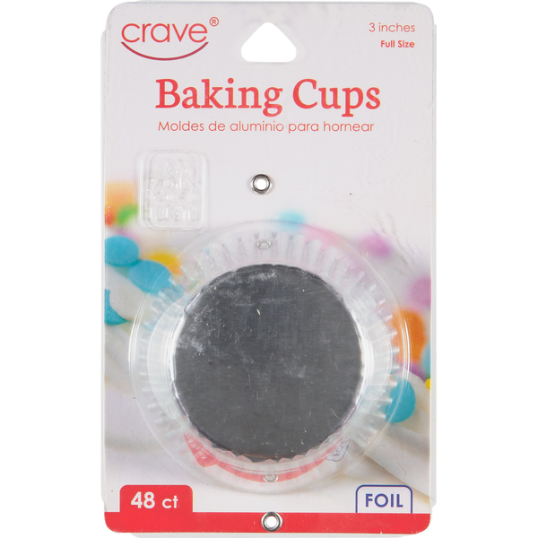 Baking Supplies & Decor Crave Baking Cups, Foils, Full Size, 3 Inches hero