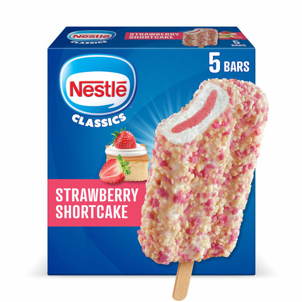 Ice Cream & Ice Nestle Strawberry Shortcake Frozen Dairy Dessert Bars hero