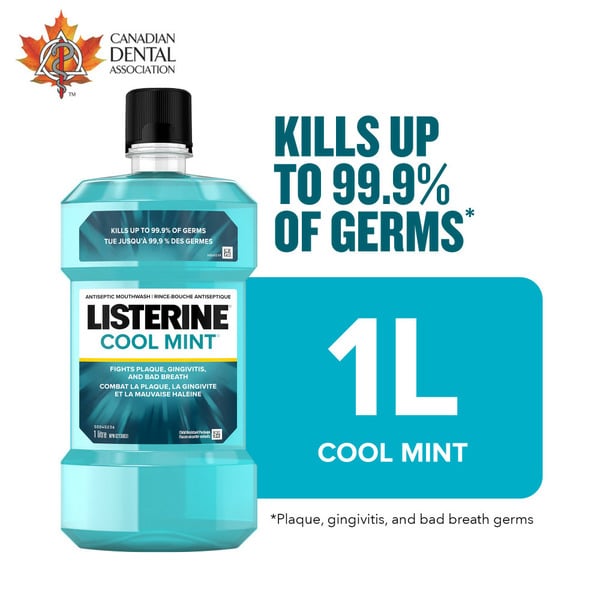 Oral Care Listerine Cool Mint Antiseptic Mouthwash hero