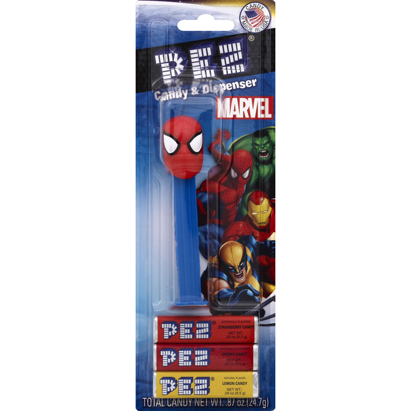 Candy & Chocolate PEZ Candy & Dispenser, Marvel hero