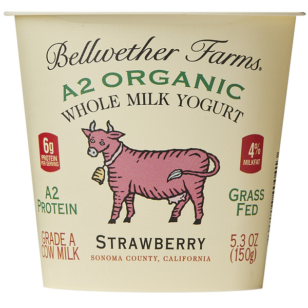 Yogurt Bellwether Farms, A2 Organic Whole Milk Yogurt, Strawberry hero