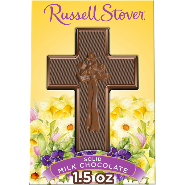 Candy & Chocolate Russell Stover Easter Solid Milk Chocolate Easter Cross hero