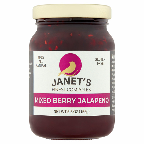 Spreads Janet's Finest Compotes Mixed Berry Jalapeno hero