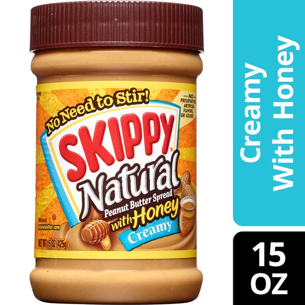 Spreads SKIPPY Natural Creamy with Honey Peanut Butter Spread hero