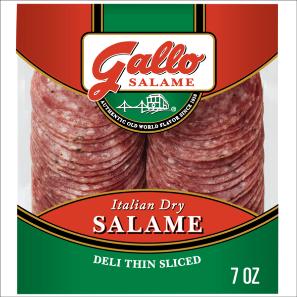 Lunch Meat Gallo Salame Deli Thin Sliced Italian Dry Salami Lunch Meat, 7 ounces hero