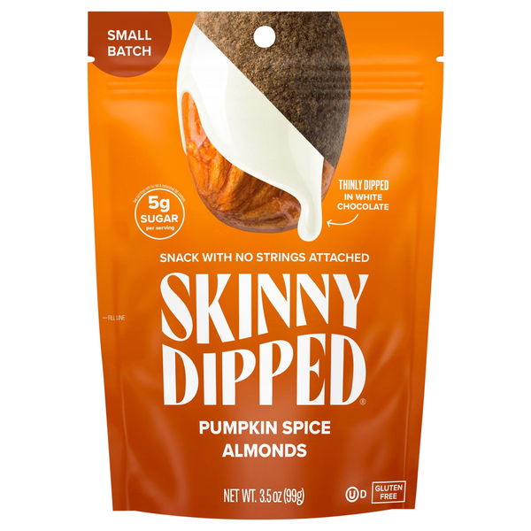 SkinnyDipped Almonds, Pumpkin Spice hero