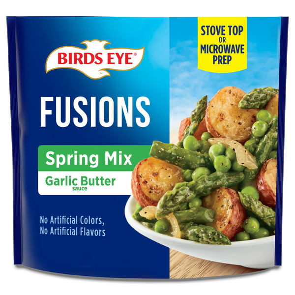 Birds Eye Fusions, Spring Mix Garlic Butter Sauce, Frozen Side Dish hero