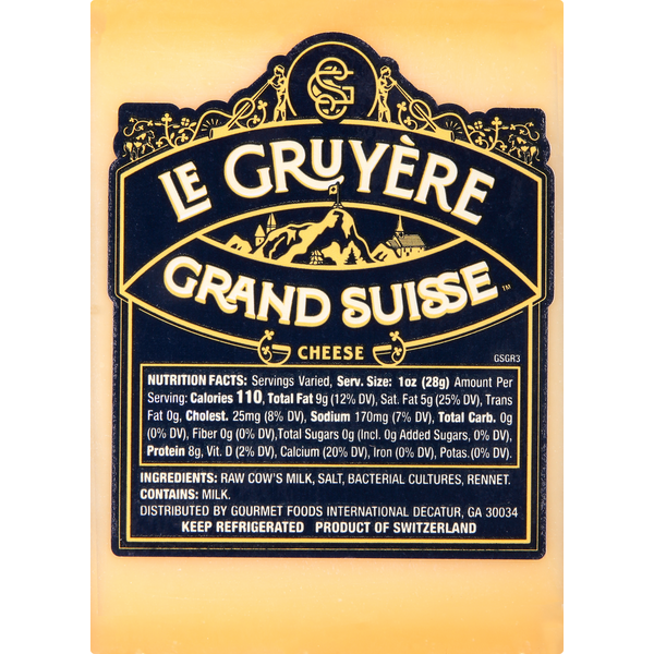 Packaged Cheese Grand Suisse Le Gruyere Cheese hero