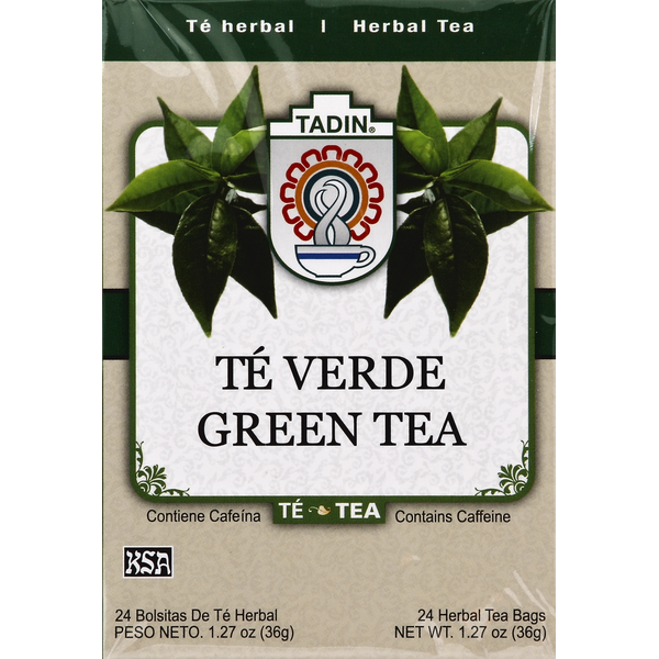 Tea Tadin Herbal Tea, Green Tea, Bags hero