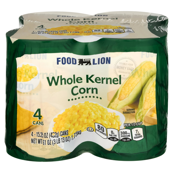 Canned & Jarred Vegetables Food Lion Whole Kernel Corn hero