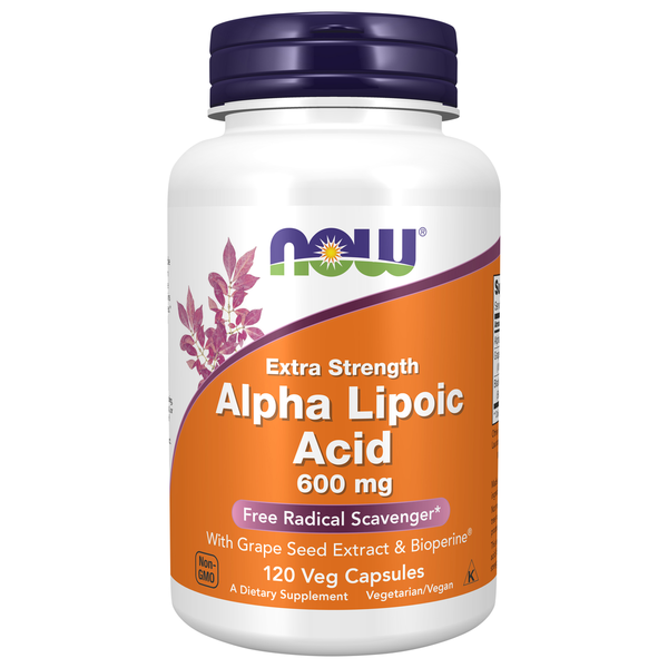 Dietary Supplements NOW Alpha Lipoic Acid, Extra Strength 600 mg hero