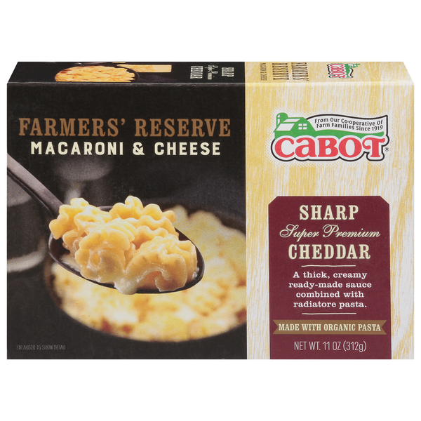 Instant Foods Cabot Macaroni & Cheese, Sharp Cheddar, Super Premium hero