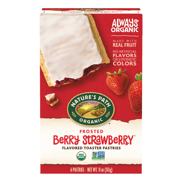 Breakfast Bars & Pastries Nature's Path Frosted Berry Strawberry Toaster Pastries hero