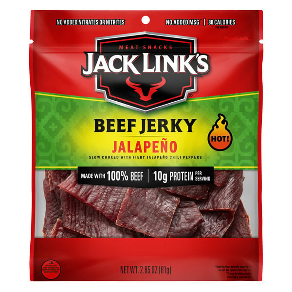 Popcorn & Jerky Jack Link's Beef Jerky, Jalapeno, Meat Snacks hero