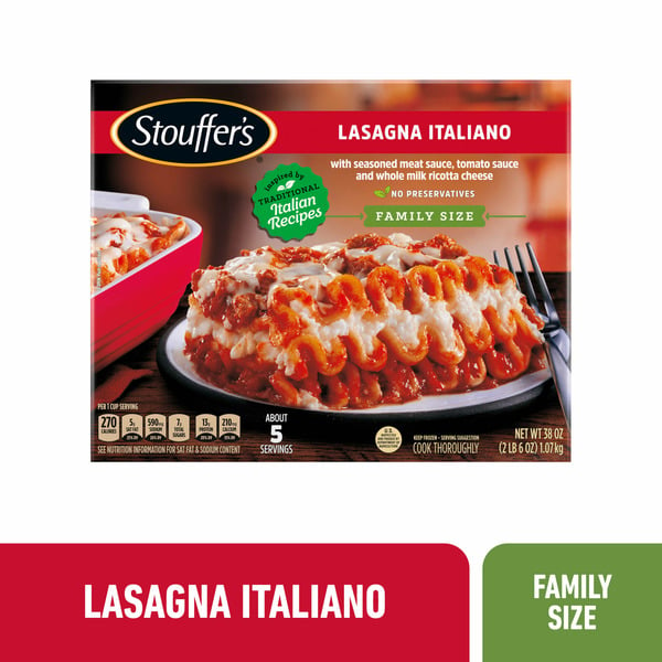 Frozen Meals Stouffer's Classics Family Size Italiano Lasagna Frozen Meal hero