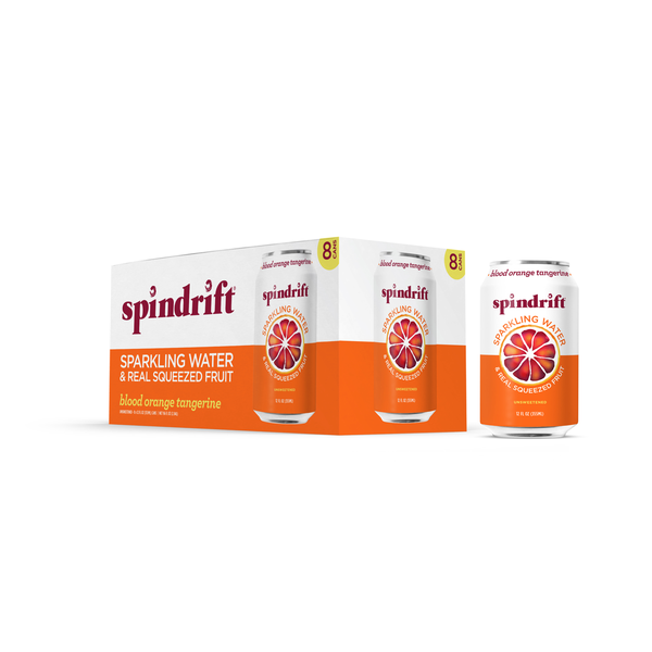 Spindrift Sparkling Water, Blood Orange Tangerine, Unsweetened hero