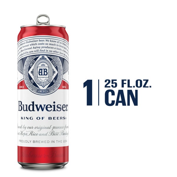 Beers & Coolers Budweiser Lager Beer Can hero