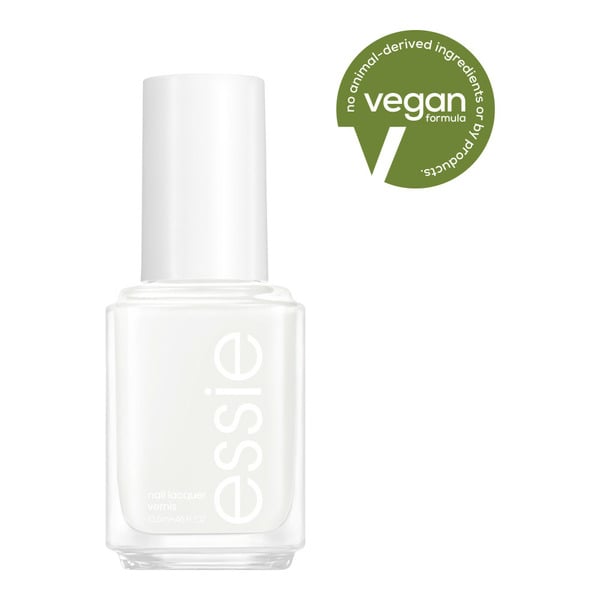 Hand Care essie salon-quality nail polish, vegan, snowy white, Blanc hero