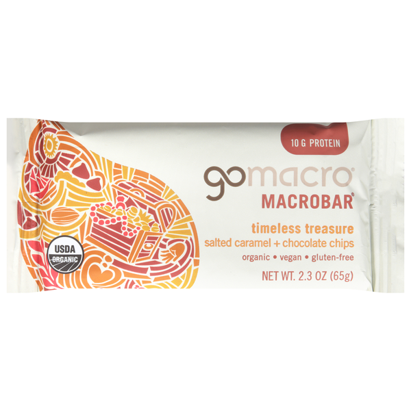 Protein & Meal Replacements GoMacro Macrobar, Salted Caramel + Chocolate Chips hero