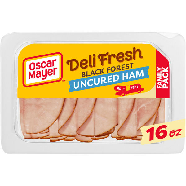 Lunch Meat Oscar Mayer Black Forest Uncured Ham Sliced Deli Sandwich Lunch Meat Family Size hero