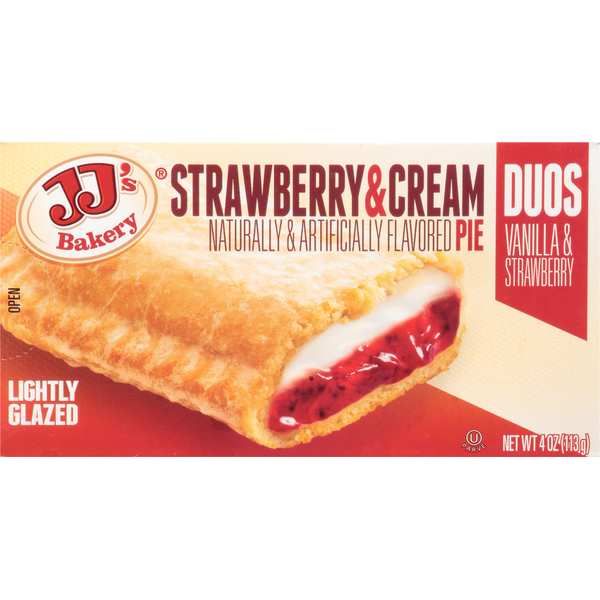 Bakery Desserts JJ's Bakery Pie, Duos, Strawberry & Cream, Lightly Glazed hero